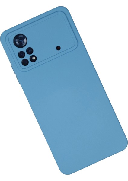Xiaomi Poco X4 Pro 5g Kılıf Nano Içi Kadife Silikon - Mavi Bstmy