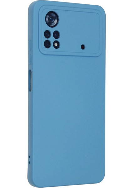 Xiaomi Poco X4 Pro 5g Kılıf Nano Içi Kadife Silikon - Mavi Bstmy