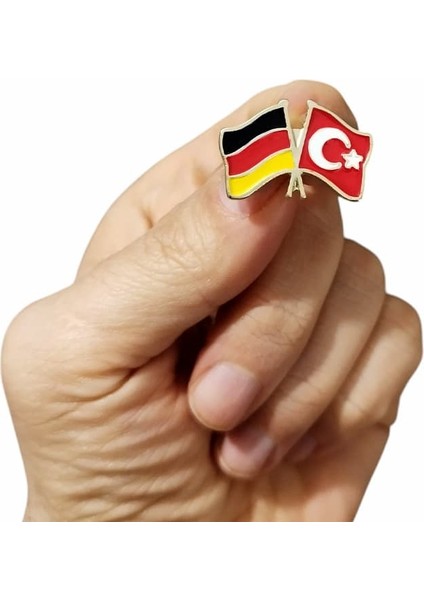 Gold Renk Almanya Türkiye Bayrak Yaka Rozeti 1 Adet fırsatları