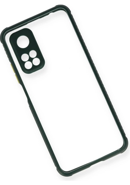 Xiaomi Mi 10T Pro Kılıf Miami Şeffaf Silikon - Koyu Yeşil Bstmy
