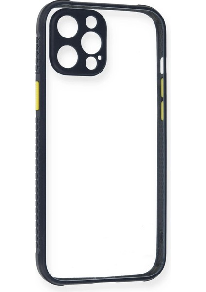 Iphone 12 Pro Kılıf Miami Şeffaf Silikon - Lacivert Bstmy
