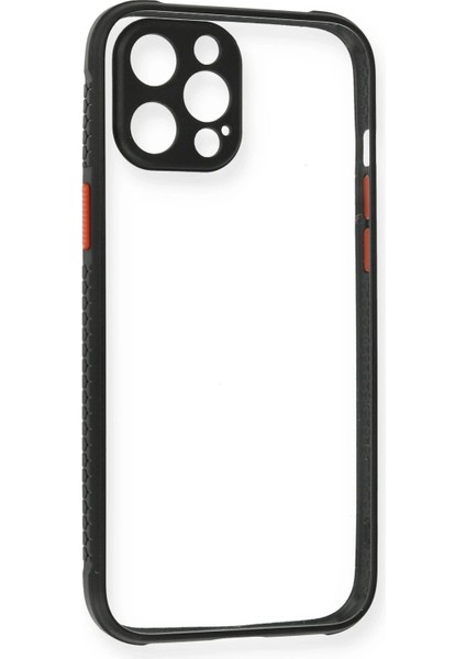 Iphone 12 Pro Kılıf Miami Şeffaf Silikon - Siyah Bstmy