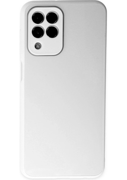 Samsung Galaxy M33 Kılıf Glass Kapak - Beyaz Bstmy