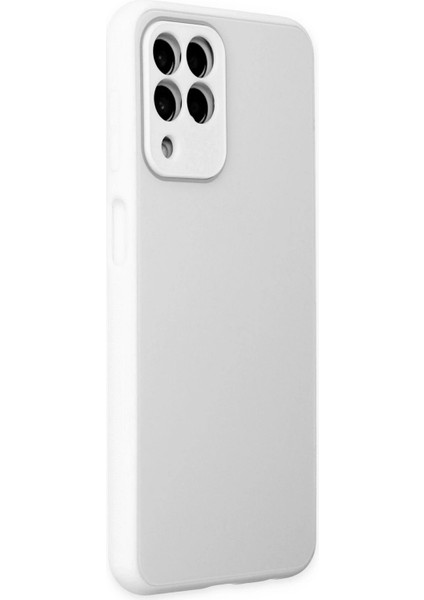 Samsung Galaxy M33 Kılıf Glass Kapak - Beyaz Bstmy