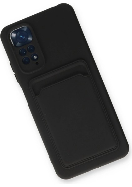 Xiaomi Redmi Note 11S Kılıf Kelvin Kartvizitli Silikon - Siyah Bstmy