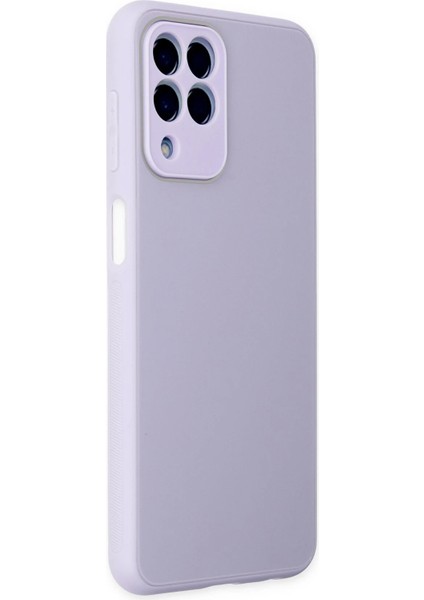Samsung Galaxy M33 Kılıf Glass Kapak - Lila Bstmy