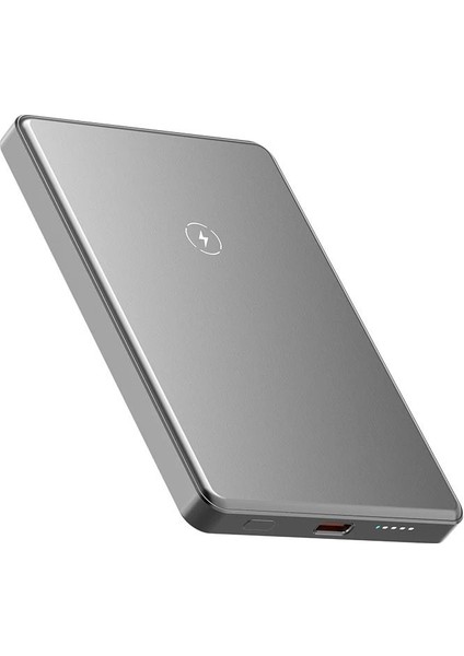 Apple iPhone ve Samsung Uyumlu Magsafe Slim Dijital Göstergeli 5000 Mah Hızlı Şarj Powerbank