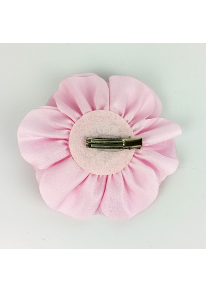 El Yapımı Büyük Pembe Saten Gül Klipsli Toka fırsatları