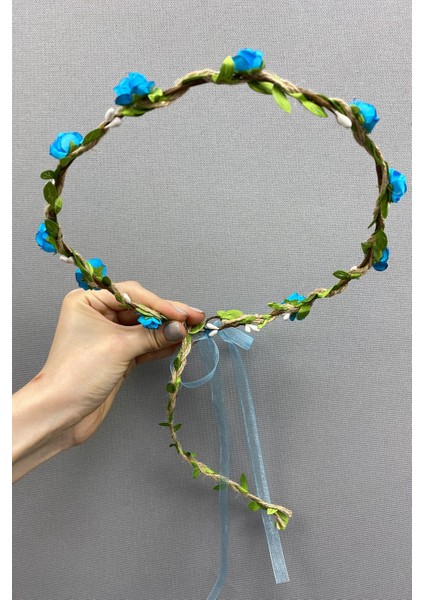 Turkuaz Kagıt Güllü Yapraklı Nedime Tacı ve Hediyelik Çocuk Tacı fiyatları