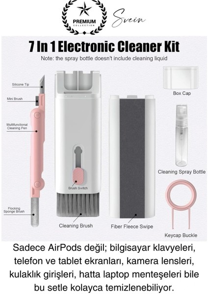 7in1 Bluetooth Kulaklık Temizleme Kalemi Klavye Telefon Tablet Elektronik Eşya Detaylı Temizlik Kiti fiyatları