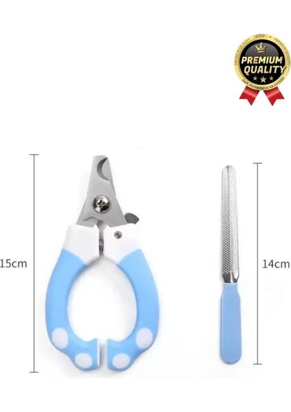 Premium Çelik Uçlu Güvenlik Kelepçeli Kilitli Kedi Köpek Evcil Hayvan Tırnak Makası ve Törpü Seti indirimleri