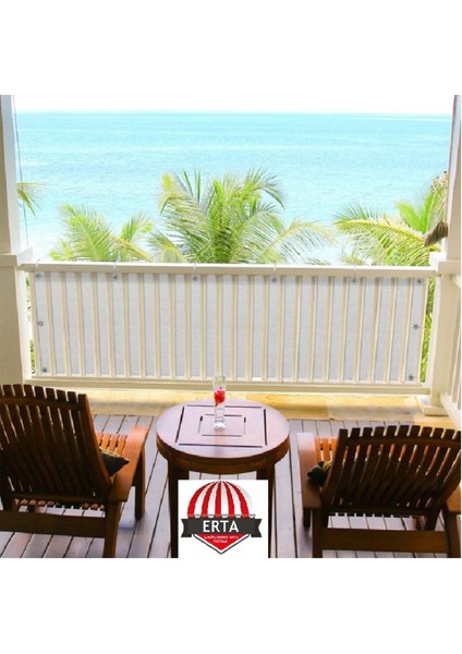 3.5 Metre x 75 cm Beyaz Renk Polyester Balkon Demiri Brandası Su Geçirmez 650G fiyatları