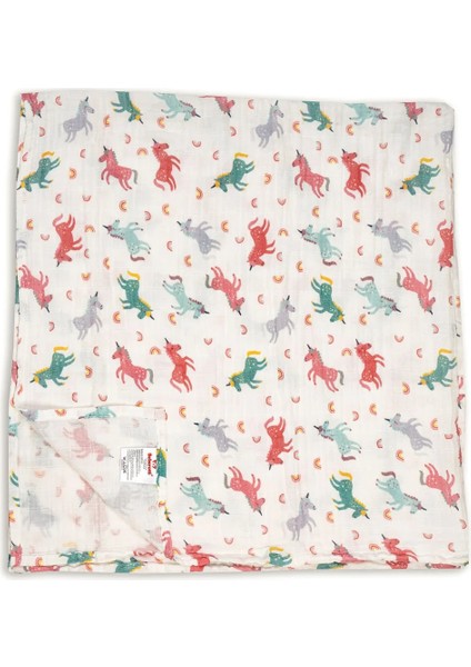 Müslin Örtü ve Pike Pamuk 120X120CM-UNICORN