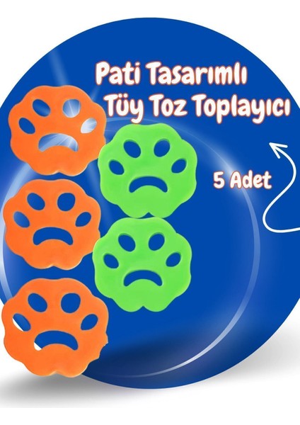 Tüy Toz Toplayıcı Özel Pati Tasarımlı 5 Adet