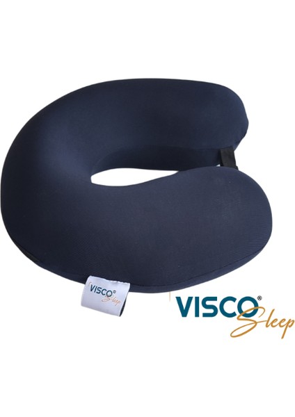 Visco Seyahat Yastığı Penye Pamuk Kılıflı 30X35X10 cm