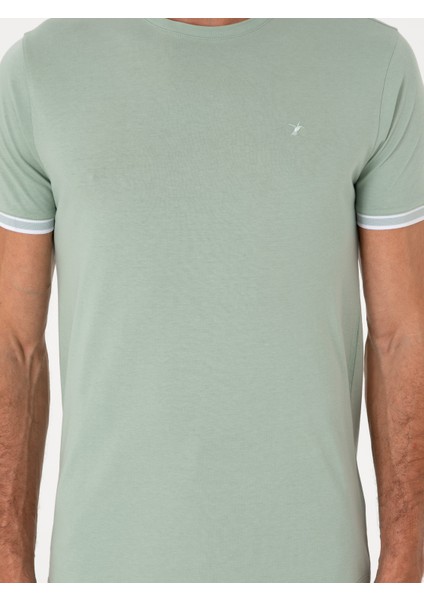 Erkek Mint Regular Fit %100 Pamuk Bisiklet Yaka T-shirt 50301318-VR090