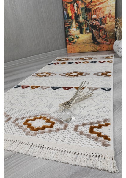 Dekoratif Ince Yazlık Tozumaz Salon Oturma Odası Koridor Mutfak Çocuk Odası Makine Halısı