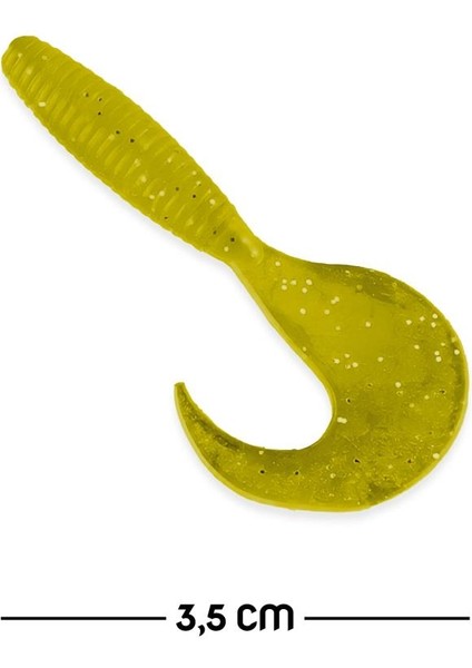 Silikon Kurt Sahte Yem - 35MM - Hardal - Yumy (18035-SM024-07)