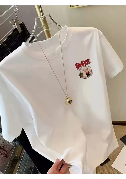 Erkek Oversize Tişörtü Popeye The Sailor Retro Vintage Ispanak | Hediye Olarak Idealdir, Farklı Boyutları Mevcuttur. - Beyaz
