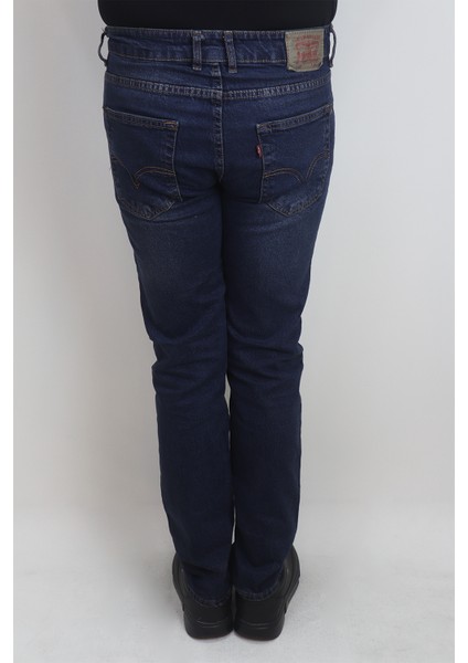 Fistan Store Erkek Lacivert Normal Bel Normal Kesim Boru Paça Jean Pantolon fırsatları
