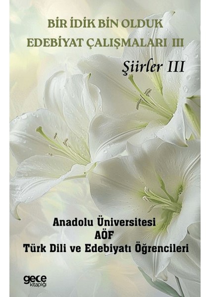 Bir Idik Bin Olduk Edebiyat Çalışmaları Iıı - Şiirler Iıı