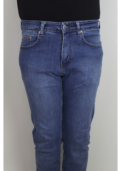 Fistan Store Erkek Mavi Normal Bel Rahat Kesim Dar Paça Jean Pantolon fiyatları