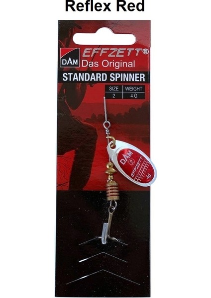 Dam Effzett Standard Spinner 4gr 2 Numara Döner Kaşık Reflex Red