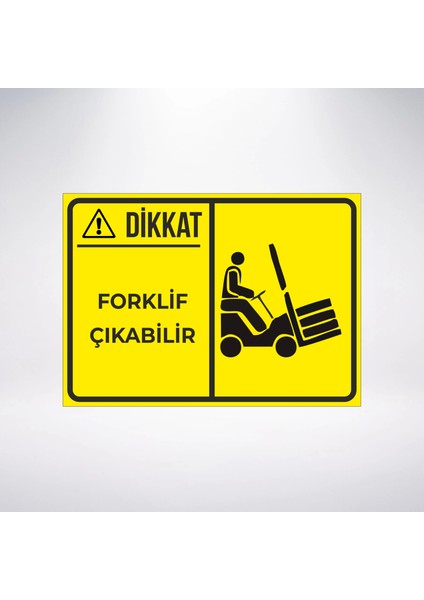 Forklift Çıkabilir Sticker 20X28 cm