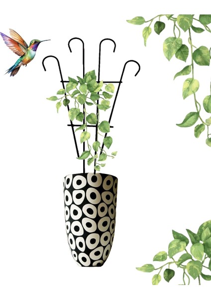 Metal Bitki Destek Çubuğu Saksı Sarmaşık Çiçek Fidan Dal Dekoratif Saksı Çiçek Bitki Desteği