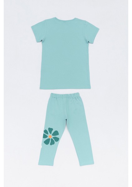Çiçek Baskılı Taytlı Kız Çocuk Takım fiyatları