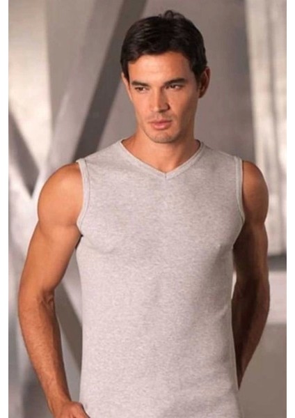 Şahinler Sıfır Kollu V Yaka Ribana Atlet E032