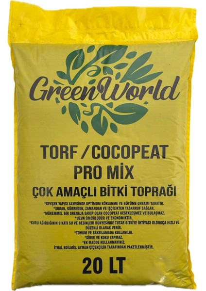 20 Litre Ithal Çok Amaçlı Bitki Toprağı Torf Cocopeat Ponza Taşı - Kokopit Özel Karışım Saksı Harcı