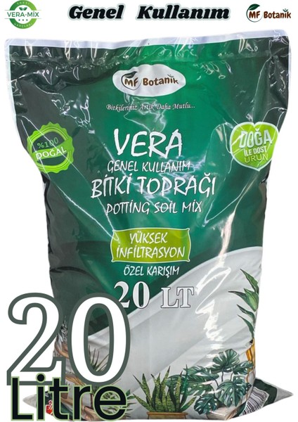 Veramix Özel Karışım Saksı Harcı Ithal Torf - Cocopeat Bitki Toprağı 20 Litre
