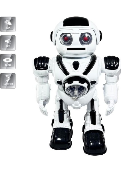 DF-6022 Işıklı ve Müzikli Disk Atan Uzaylı Robot