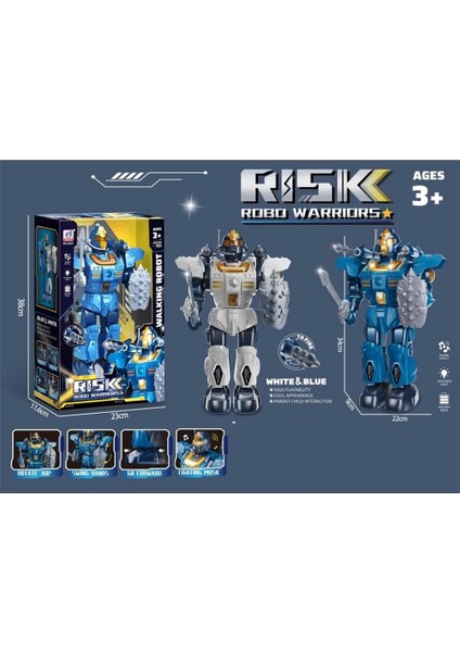 Işıklı Müzikli Roket Atan Robot -Vrd