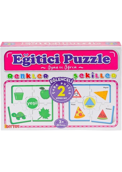 7194 Çark Puzzle Renkler Şekiller