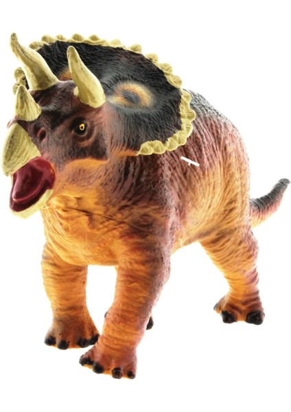 Yumuşak Plastik Dinozor Figür - Triceratops