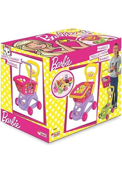 Orjinal Lisanslı Oyuncak Barbie Sepetli Market Arabası