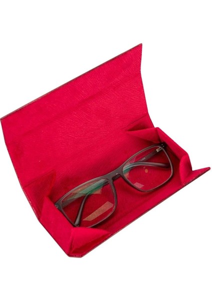Clever Deri Gözlük Kılıfı V4EF Kırmızı fiyatları