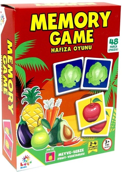 LC7231 Laço, Hafıza Oyunu, Meyve - Sebze / +3 Yaş