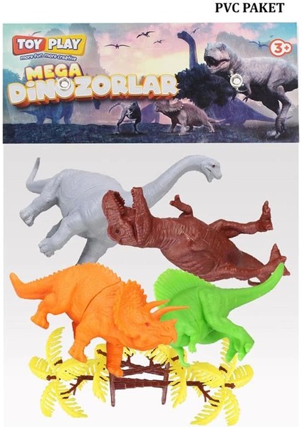 713 Toy Play 6 Parça Dinozor Figür Seti 14-18 cm