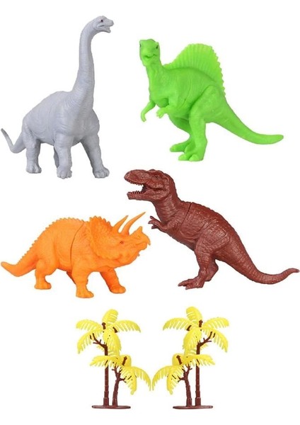 713 Toy Play 6 Parça Dinozor Figür Seti 14-18 cm
