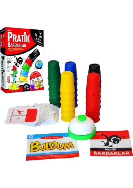Pratik Bardaklar Buldum Oyun Hediyeli Eğitici Oyuncak