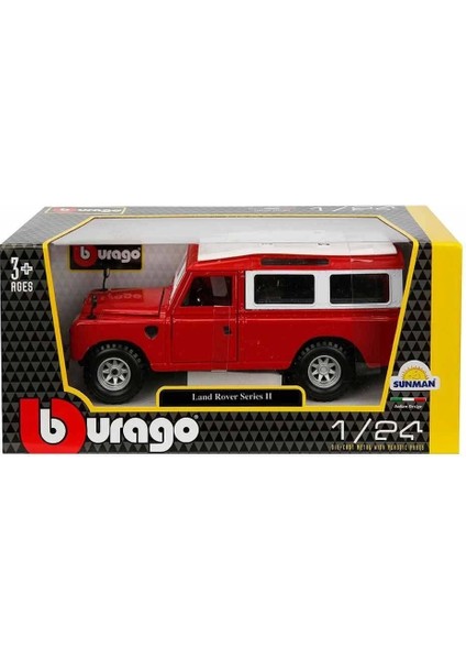 22063 Land Rover Series Iı Model Araba 1:24 Kırmızı -Sunman