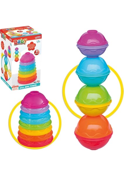 Toplu Mini Kule Bebek Aktivite Oyun Seti
