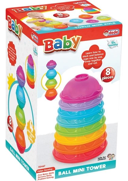 Toplu Mini Kule Bebek Aktivite Oyun Seti