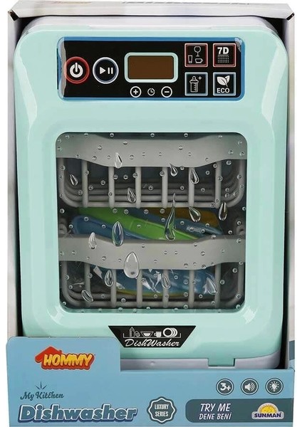 3012 Hommy Sesli ve Işıklı Yeşil Bulaşık Makinesi -Sunman modelleri