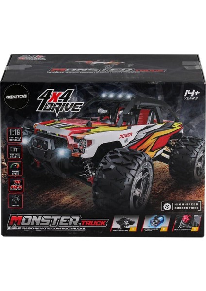 866-1612 1:16 Kumandalı 70 Km/h Monster Truck 4x4 fırsatları