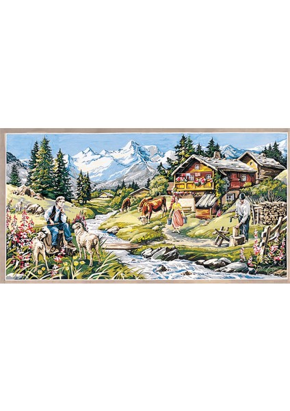 Goblen 65X120CM - Dağ Evinde Yaz