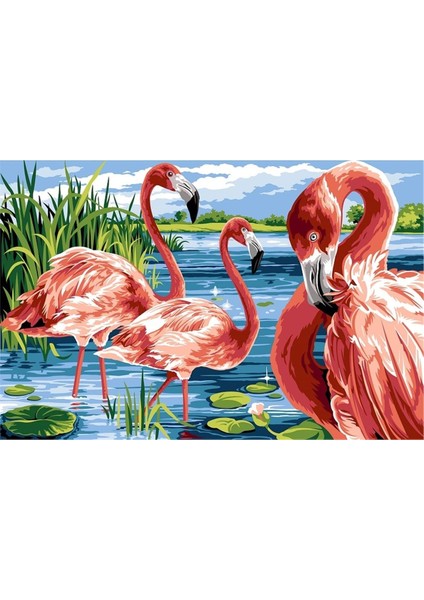 Goblen 75x110 cm-Flamingo Adası
